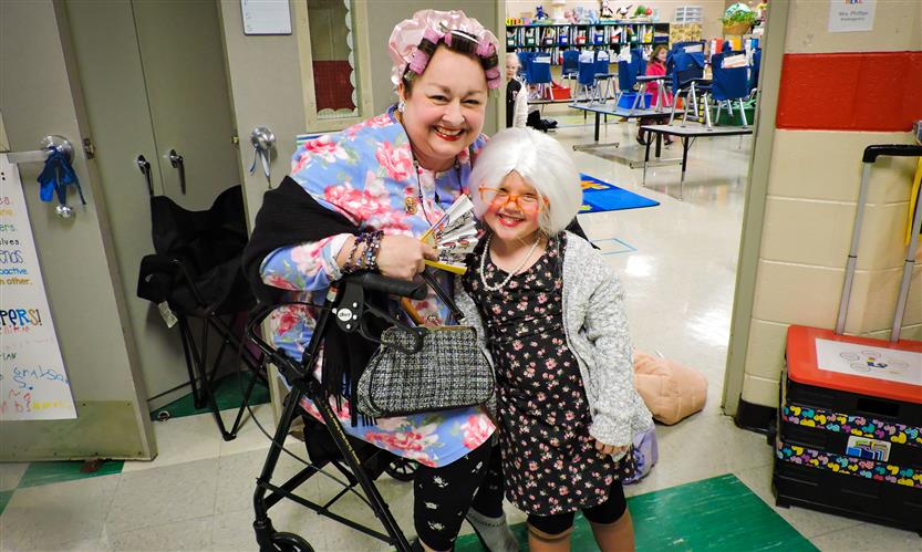 A student and teacher